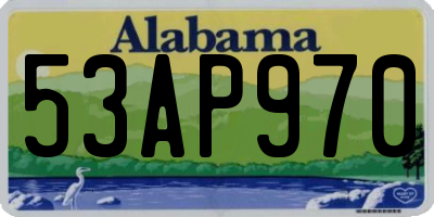 AL license plate 53AP970