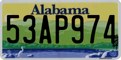 AL license plate 53AP974
