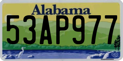 AL license plate 53AP977