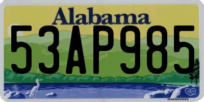 AL license plate 53AP985
