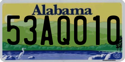 AL license plate 53AQ010
