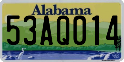 AL license plate 53AQ014