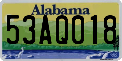 AL license plate 53AQ018