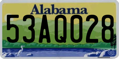AL license plate 53AQ028