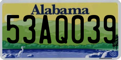 AL license plate 53AQ039