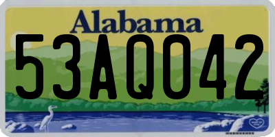 AL license plate 53AQ042