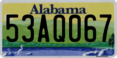 AL license plate 53AQ067