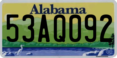AL license plate 53AQ092