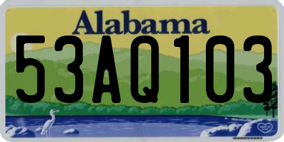 AL license plate 53AQ103