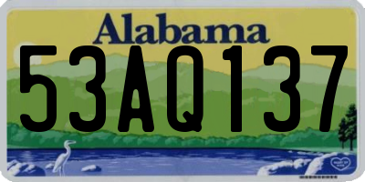 AL license plate 53AQ137