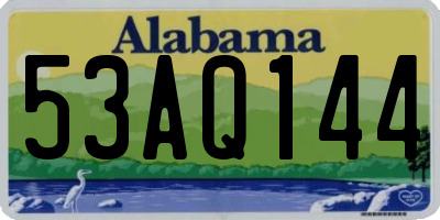 AL license plate 53AQ144