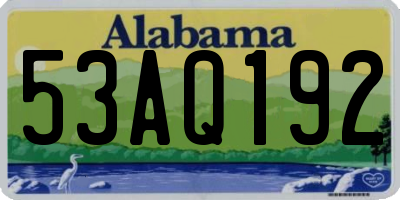AL license plate 53AQ192