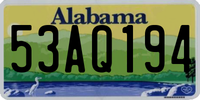 AL license plate 53AQ194
