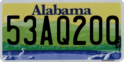 AL license plate 53AQ200