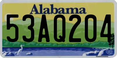 AL license plate 53AQ204