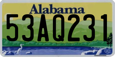 AL license plate 53AQ231