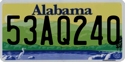 AL license plate 53AQ240
