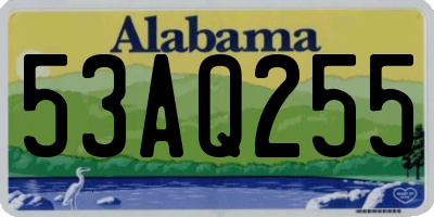AL license plate 53AQ255
