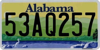 AL license plate 53AQ257