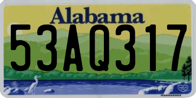 AL license plate 53AQ317