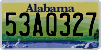 AL license plate 53AQ327