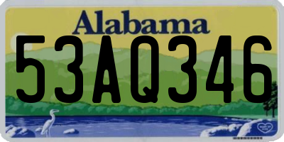 AL license plate 53AQ346