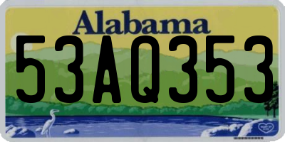 AL license plate 53AQ353