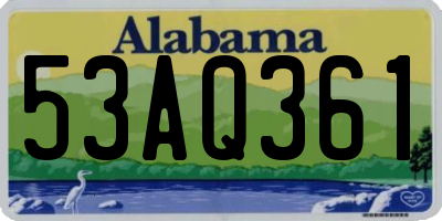 AL license plate 53AQ361