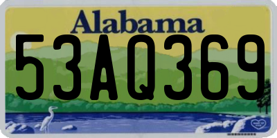 AL license plate 53AQ369