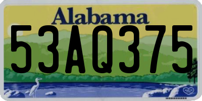 AL license plate 53AQ375