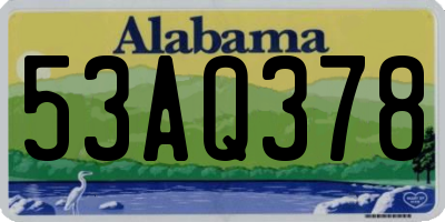 AL license plate 53AQ378