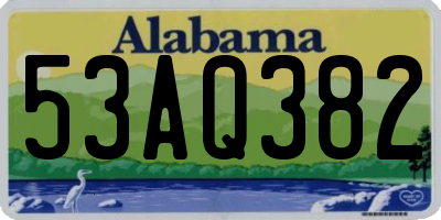 AL license plate 53AQ382