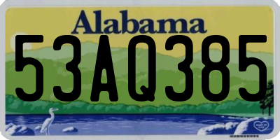 AL license plate 53AQ385