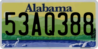 AL license plate 53AQ388