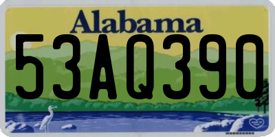 AL license plate 53AQ390
