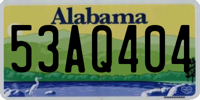 AL license plate 53AQ404