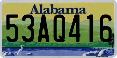 AL license plate 53AQ416