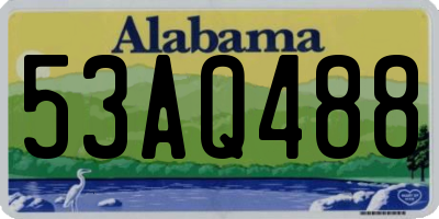 AL license plate 53AQ488