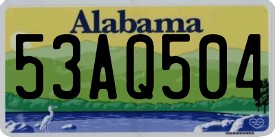 AL license plate 53AQ504