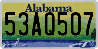 AL license plate 53AQ507