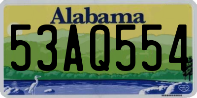 AL license plate 53AQ554