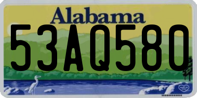 AL license plate 53AQ580