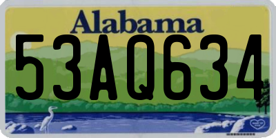 AL license plate 53AQ634