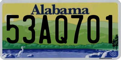 AL license plate 53AQ701