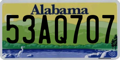 AL license plate 53AQ707