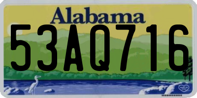 AL license plate 53AQ716