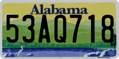 AL license plate 53AQ718