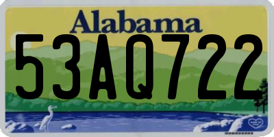 AL license plate 53AQ722