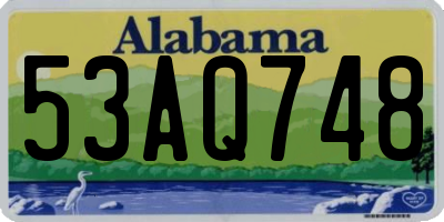 AL license plate 53AQ748