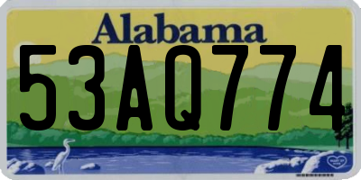 AL license plate 53AQ774